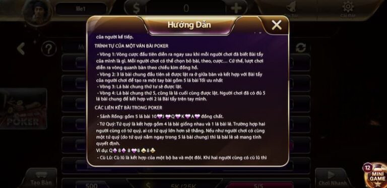 Hướng dẫn chơi Poker chi tiết trong từng vòng cược 