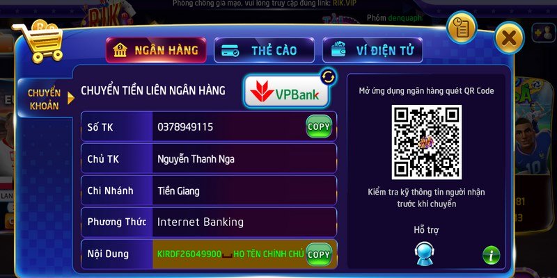 Nạp tiền Rikvip thành công nhận lợi ích gì? 