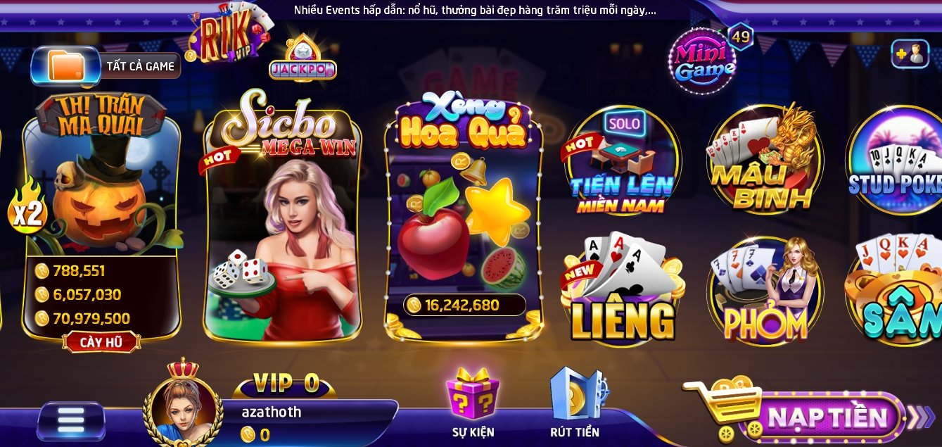 Xèng Hoa Quả Rikvip