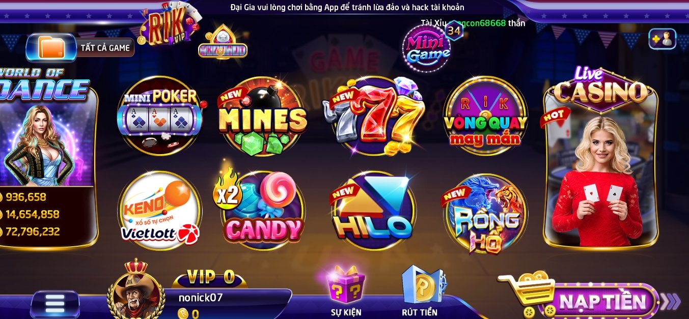 mini game rikvip