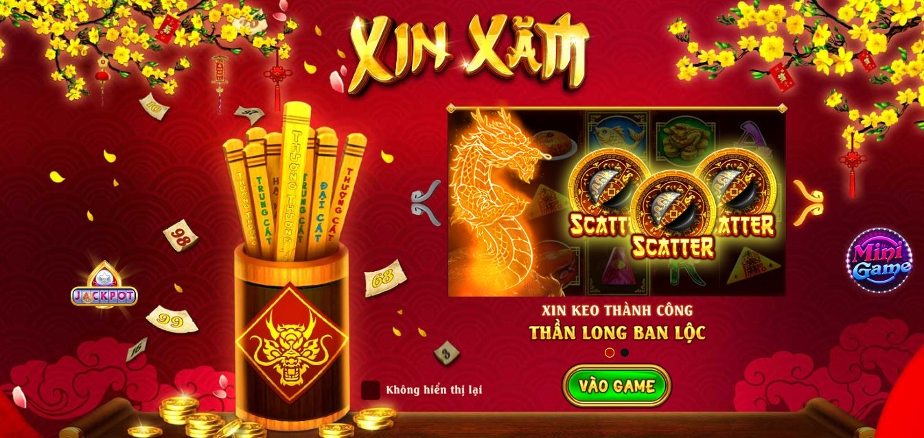 Tính thưởng vòng quay slot Xin xăm Rikvip