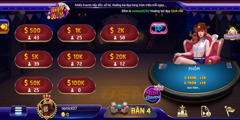 Một vài thuật ngữ có trong game bài Phỏm Rikvip 